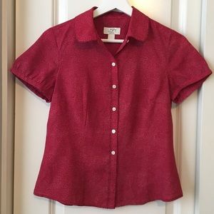 🔥3/$15 ANN TAYLOR LOFT PETITES BUTTON DOWN BLOUSE
